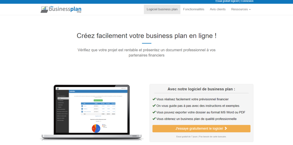 logiciel business plan